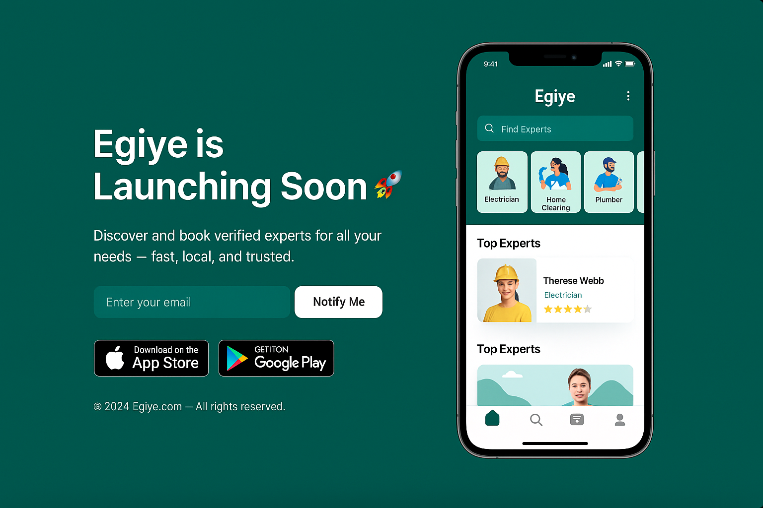 Egiye App Mockup